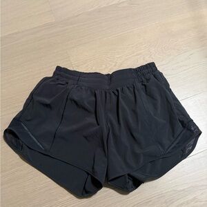 lululemon athletica hotty hot low rise  4” Black Women's Athletic Shorts